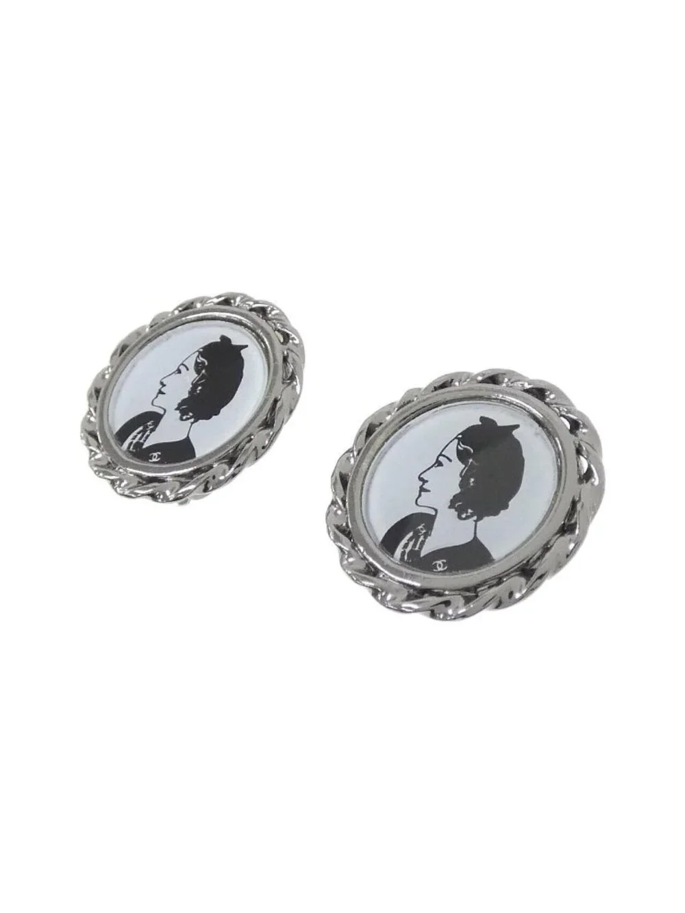 Chanel Vintage Earrings Silver